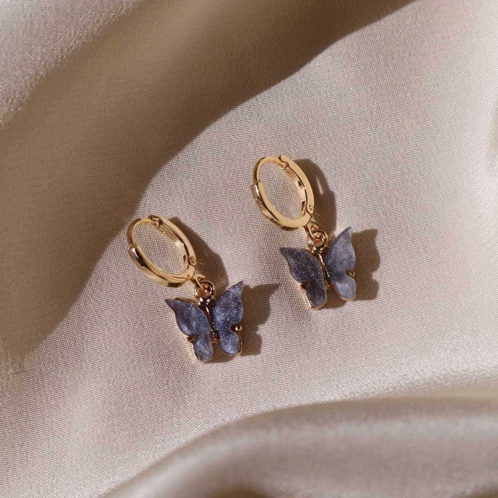 Black Butterfly Earrings